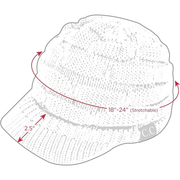 Hatsandscarf Exclusives Women's Ribbed Knit Hat with Brim - Picture 4 of 4